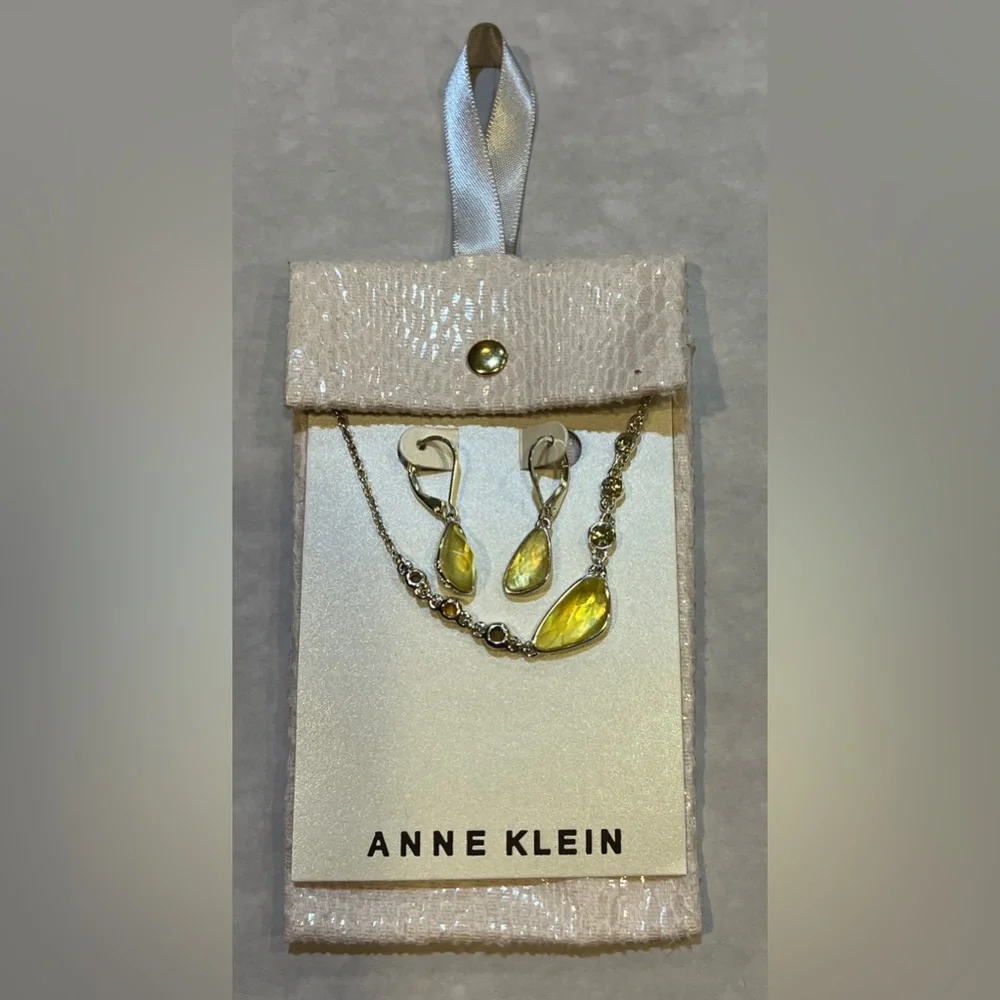 💛 NWT! Anne Klein Faceted Crystal Jewelry Set